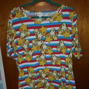 LuLaRoe Julia Patriotic Print sz 3x 🇺🇸🇺🇸